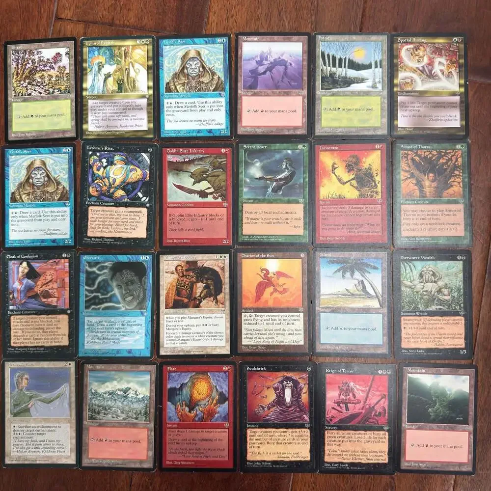 Vintage Magic: The Gathering Mirage 1996 Card Collection Lot of 150